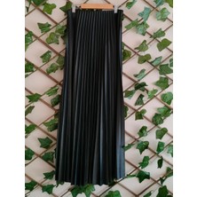 Çınar Butik Piliseli Siyah Etek Siyah - 40-42