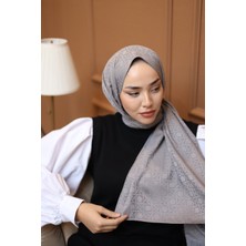 Silk Home Marka Jakarlı Deluxe Şal - Gri
