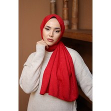 Silk Home Marka Jakarlı Deluxe Şal - Kırmızı