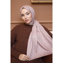 Silk Home Marka Jakarlı Deluxe Şal - Pudra