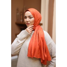 Silk Home Marka Jakarlı Deluxe Şal - Turuncu