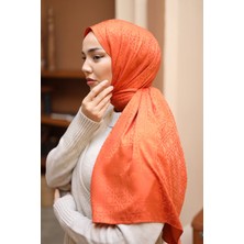 Silk Home Marka Jakarlı Deluxe Şal - Turuncu