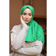 Silk Home Marka Jakarlı Deluxe Şal - Elma Yeşili