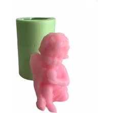 Mumi 3 Boyutlu Melek  Silikon Kalıp Sabun Kokulu Taş Mum Epoksi Kalıbı