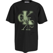 Calvin Klein Baskılı Siyah Erkek Çocuk T-Shirt Ck Monogram Ss T-Shırt