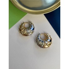 Pinery Jewels Vıp Özel Seri - Deniz Kabuğu Altın Kaplama Küpe Çifti