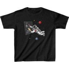 Tarz Yeri Unisex Çocuk Baskılı T-Shirt - Siyah