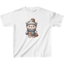 Tarz Yeri Unisex Çocuk Baskılı T-Shirt - Beyaz