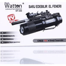 Watton Orjinal 800 Lümen T6 Şarjlı El Feneri Watton WT-086