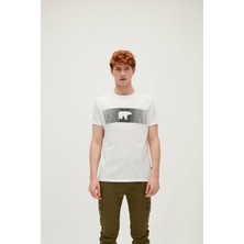 Bad Bear Fancy Beyaz Baskılı Erkek Tişört