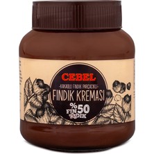 Cebel Fındık Parçacıklı Kakaolu Fındık Kreması 350 gr (Kavanoz) %50