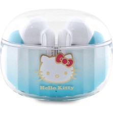 Hello Kitty Tws Kulak Içi Bluetooth Kulaklık Orjinal Lisanslı Renk Geçişli Dizayn V5.3 Mavi