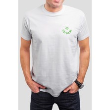 T-35 Keep Smiling Baskılı Beyaz Unisex Tişört C316