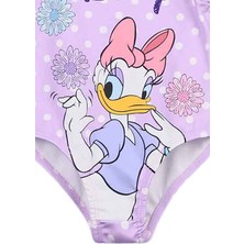 Beniizle Daisy Duck Desenli Omuz Fırfır Detaylı Kız Çocuk Mayo