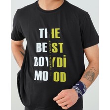 Boydimood Sarı The Best Boydi̇Mood Baskili Oversize Siyah Tişört