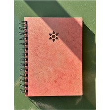 Esamore Concept Isminize Özel Ahşap Kapaklı Ajanda Defter Günlük Spiralli Ahşap Kapaklı Defter Anı Defteri