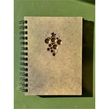 Esamore Concept Isminize Özel Ahşap Kapaklı Ajanda Defter Günlük Spiralli Ahşap Kapaklı Defter Anı Defteri