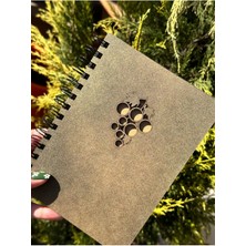 Esamore Concept Isminize Özel Ahşap Kapaklı Ajanda Defter Günlük Spiralli Ahşap Kapaklı Defter Anı Defteri