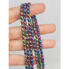 Yaşam Tohumu Hematit Taşı Arpa Kesim Dizi 4*5.5mm (49632)
