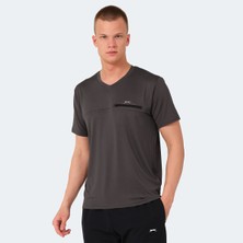 Slazenger KALLIAS Erkek Tişört Koyu Gri