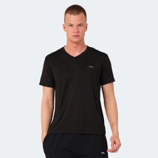 Slazenger KALLIAS Erkek Tişört Siyah