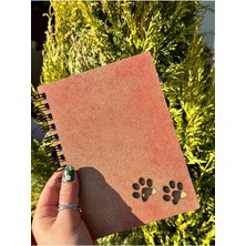 Esamore Concept Isminize Özel Ahşap Kapaklı Ajanda Defter Günlük Spiralli Ahşap Kapaklı Defter Anı Defteri
