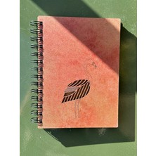 Esamore Concept Isminize Özel Ahşap Kapaklı Ajanda Defter Günlük Spiralli Ahşap Kapaklı Defter Anı Defteri