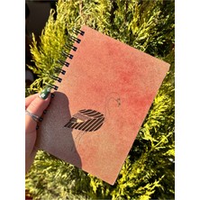 Esamore Concept Isminize Özel Ahşap Kapaklı Ajanda Defter Günlük Spiralli Ahşap Kapaklı Defter Anı Defteri