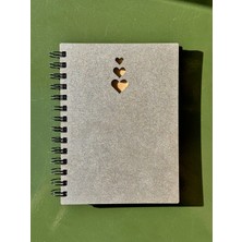 Esamore Concept Isminize Özel Ahşap Kapaklı Ajanda Defter Günlük Spiralli Ahşap Kapaklı Defter Anı Defteri