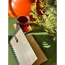 Esamore Concept Isminize Özel Ahşap Kapaklı Ajanda Defter Günlük Spiralli Ahşap Kapaklı Defter Anı Defteri