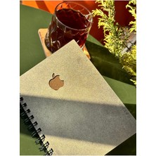 Esamore Concept Isminize Özel Ahşap Kapaklı Ajanda Defter Günlük Spiralli Ahşap Kapaklı Defter Anı Defteri