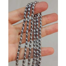 Yaşam Tohumu Hematit Taşı Arpa Kesim Dizi 4*5.5mm (49640)