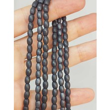 Yaşam Tohumu Hematit Taşı Arpa Kesim Dizi 4*5.5mm (49636)