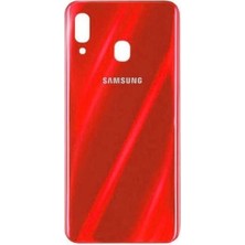 SDT Samsung A20 - A205 Arka Kapak Batarya Pil Kapağı (Kırmızı)