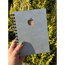 Esamore Concept Isminize Özel Ahşap Kapaklı Ajanda Defter Günlük Spiralli Ahşap Kapaklı Defter Anı Defteri
