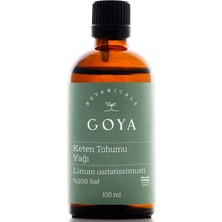 Goya Botanicals Keten Tohumu Yağı - 100 ml - Soğuk Sıkım - %100 Saf ve Doğal