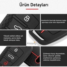 Alazpay Audi A1 A3 A4 A5 A6 A7 & Q3 Q5 Q7 Q8 & Tt S3 S4 S6 Rs Anahtar Kılıfı (1 Adet)