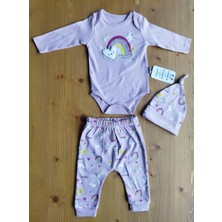 Miniworld Kız Çocuk Bodyli Bereli 3'lü Takım