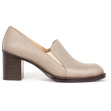 Dericlub Br 44274  Deri Kadın Topuklu Ayakkabı