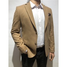 Zenelli Çift Yırtmaçlı Slim Fit Erkek Blazer Ceket