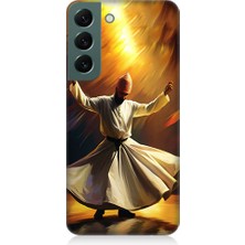 Teknomeg Samsung Galaxy S22 Uyumlu Semazen Yapan Mevlevi Desenli Silikon Kılıf