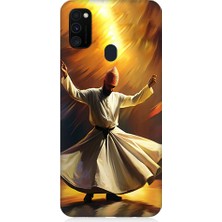Teknomeg Samsung Galaxy M30S Uyumlu Semazen Yapan Mevlevi Desenli Silikon Kılıf