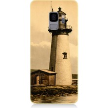 Teknomeg Samsung Galaxy S9 Uyumlu Beyaz Deniz Feneri Desenli Silikon Kılıf