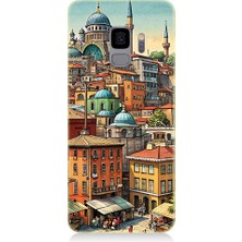 Teknomeg Samsung Galaxy S9 Uyumlu Eski Cami ve Mahalle Desenli Silikon Kılıf