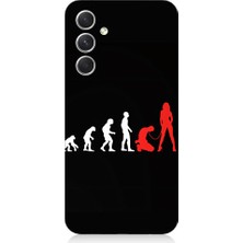 Teknomeg Samsung Galaxy S24 Uyumlu Evrim ve Kölelik Komik Desenli Silikon Kılıf