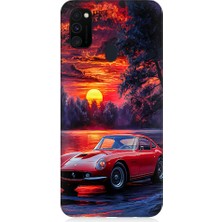 Teknomeg Samsung Galaxy M30S Uyumlu Kırmızı Spor Araba  Desenli Silikon Kılıf
