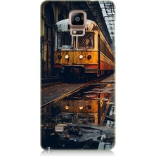 Teknomeg Samsung Galaxy Note 4 Uyumlu Eski  Metro Istasyonu ve Tren Desenli Silikon Kılıf