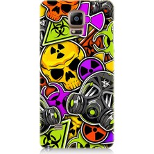 Teknomeg Samsung Galaxy Note 4 Uyumlu Radyasyon ve Maskeler Desenli Silikon Kılıf
