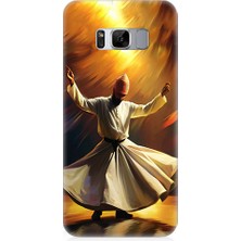 Teknomeg Samsung Galaxy S8 Plus Uyumlu Semazen Yapan Mevlevi Desenli Silikon Kılıf