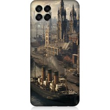 Teknomeg Samsung Galaxy M33 Uyumlu Liman Şehri Desenli Silikon Kılıf